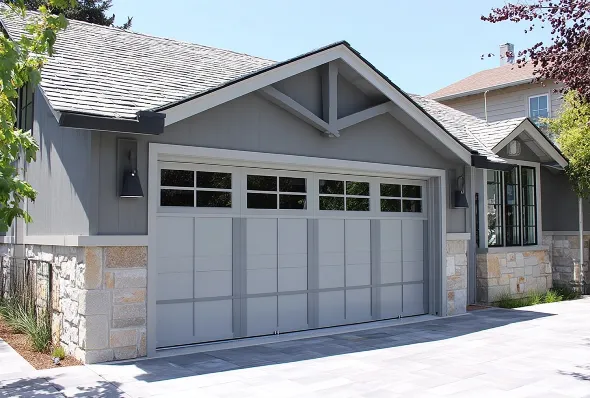 Completed garage door installation